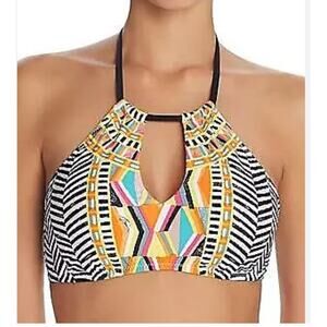 Trina Turk Bikini Top 2 Brasilia High Neck Halter Neckline Swimwear